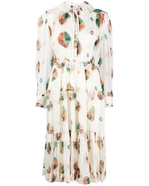 Ulla Johnson Chiffon Midi-Jurk - Wit