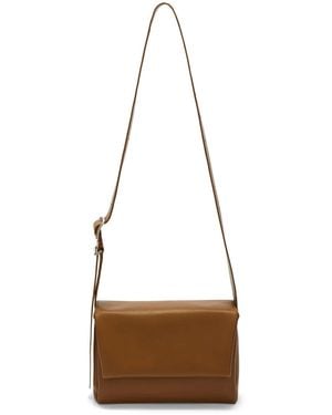 Jil Sander Folded Small Leather Shoulder Bag - White