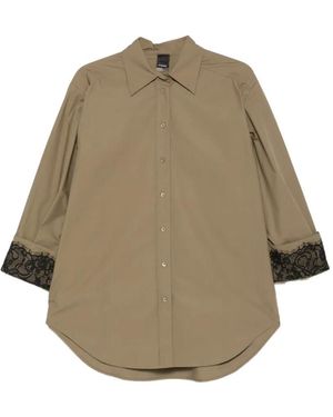 Pinko Lace-trim Shirt - Natural