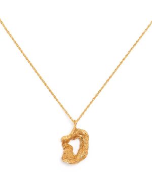 Loveness Lee D Alphabet Pendant Necklace - Metallic