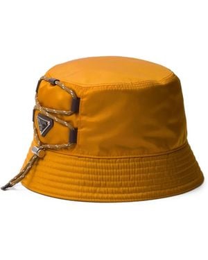 Prada Vissershoed Met Logodetail En Veters - Oranje