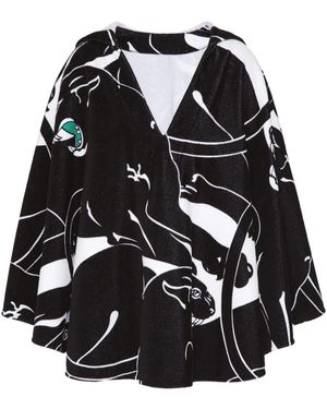 Valentino Garavani Panther Terry Cape - Black
