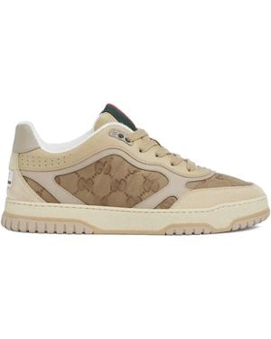 Gucci Re-Web Trainers - Brown