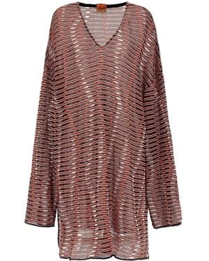 VITELLI Wave Jacquard Jumper - Brown