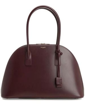 Saint Laurent Sac De Jour Leather Tote Bag - Purple