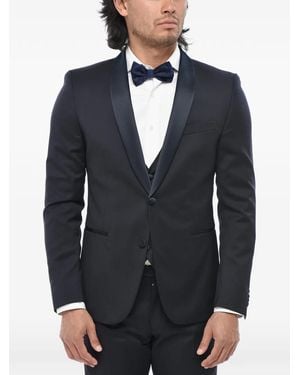 Corneliani Satin Shawl-Lapel Three-Piece Suit (Set Of Three) - Blue