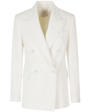 Eleventy Double-Breasted Blazer - White