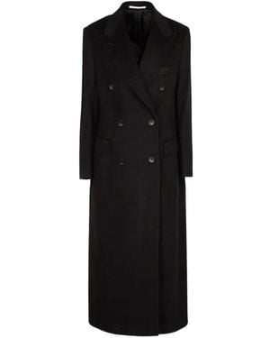 Tagliatore Double-Breasted Peak-Lapels Coat - Black