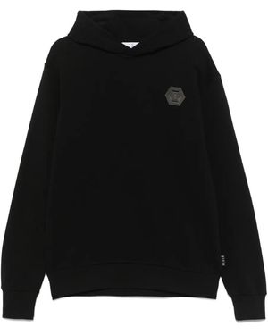 Philipp Plein Hoodie Sweatshirt Ls Iconic Plein - Black