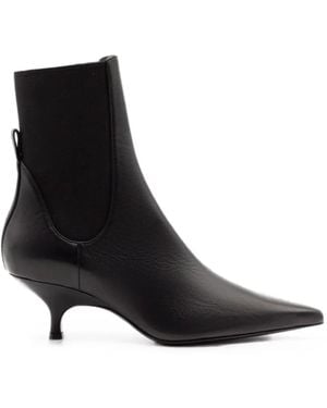Gia Borghini Tara Elastic-Panel Chelsea Ankle Boots - Black