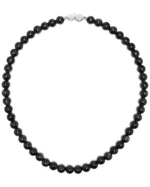 Tom Wood Larvikite bead necklace - Negro