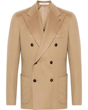 Tagliatore Brooch-Detail Blazer - Natural
