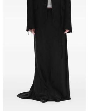 Ann Demeulemeester Eveline シルク マキシスカート - ブラック