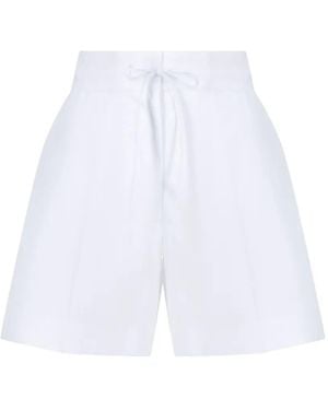 P.A.R.O.S.H. Cannes Drawstring-Fastening Tailored Shorts - White