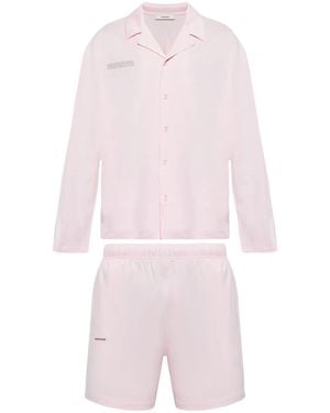 PANGAIA Slogan-Print Cotton Pajama Set - Pink
