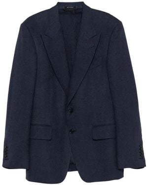Tom Ford Button-Fastening Blazer - Blue