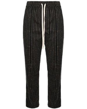Hamza Pantalon 247 À Rayures - Black