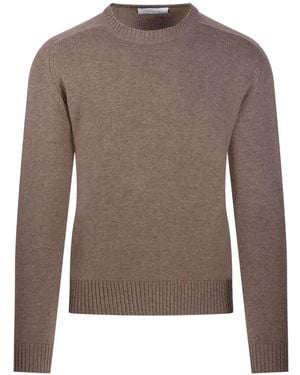 Cashmere Company Pullover mit Rundhalsausschnitt - Braun