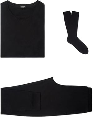 ZEGNA Lyocell Pyjama Set - Black