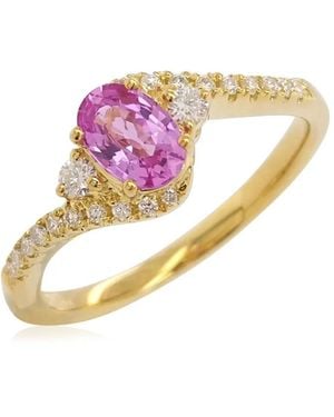 HYT Jewelry Diamond And Sapphire Ring - Pink