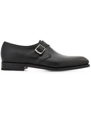 Ferragamo Tramezza Single-Monkstrap Shoes - Black