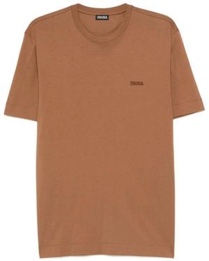 ZEGNA ロゴ Tシャツ - ブラウン