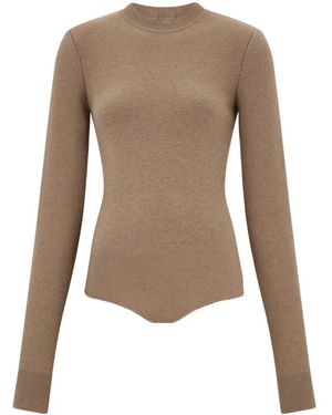Ferragamo Langärmeliger Body - Braun