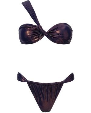 SOFIA ERHAN Chiara One-Shoulder Bikini - Blue
