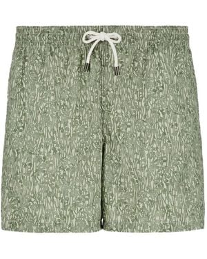 Canali プリント トランクス水着 - グリーン