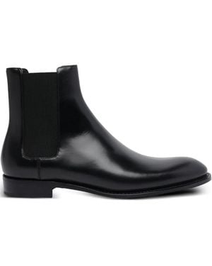 Saint Laurent 25Mm Adrien Round-Toe Slip-On Boots - Black