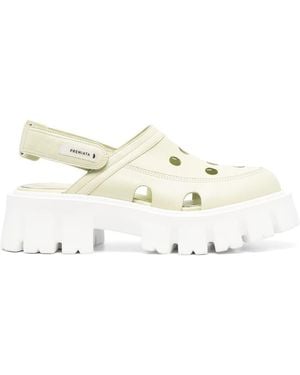 Premiata Lia Platform Slingback Mules - White