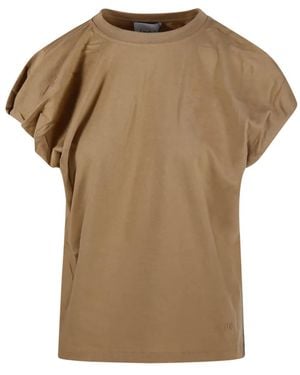 Nude Gerafftes T-Shirt - Braun