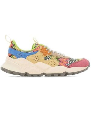 Flower Mountain Kotetsu Floral-Details Sneakers - Natural