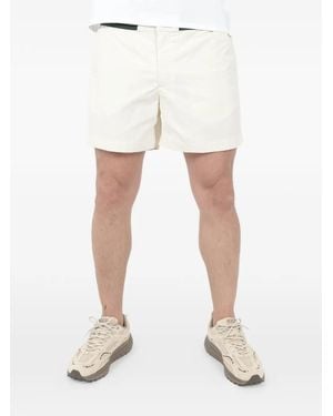 CHE Striped-Waistband Shorts - White