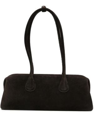 OSOI Boat Wide Suede Shoulder Bag - Black