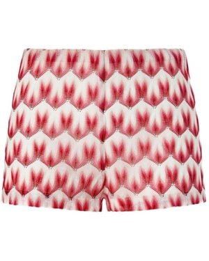 Missoni Floral-Patterned Beach Shorts - Red