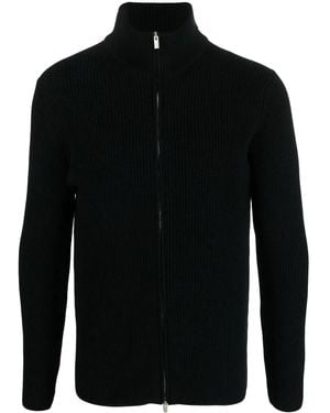 Dell'Oglio ジップアップ カーディガン - ブラック