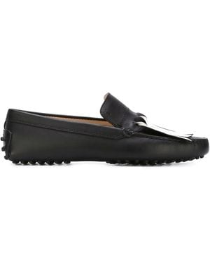 Tod's Chaussures De Conduite À Franges - Noir