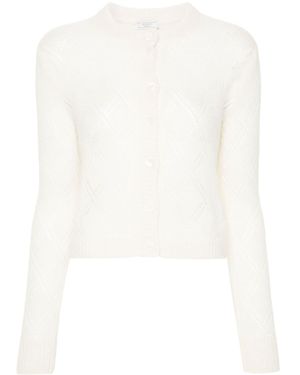 Peserico Pointelle-Knit Cardigan - White