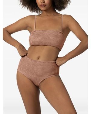 Paramidonna Marie Smocked Bikini - Brown