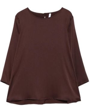 Imperial Blusa Con Manga Tres Cuartos - Morado