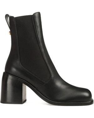 Sergio Rossi 80Mm Avenue Block-Heel Boots - Black