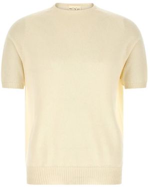 Ma'ry'ya Kurzärmeliger Pullover - Weiß