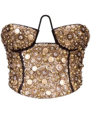 Area Cluster Bustier - Metallic