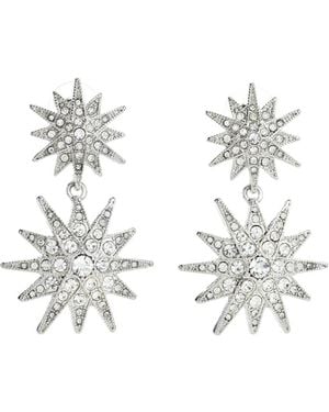 Kenneth Jay Lane Starburst Drop Earrings - White