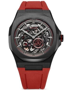 D1 Milano Crimson Core Skeleton 41.5Mm Watch - Black