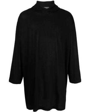 Yohji Yamamoto グラフィック フーデッド Tシャツ - ブラック