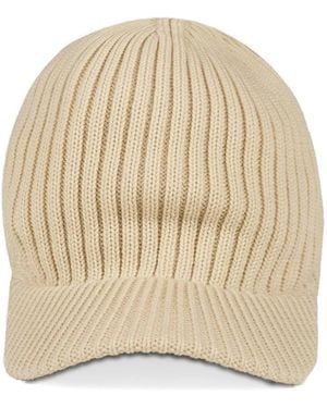 Y-3 Ribbed-Knit Beanie Hat - Natural