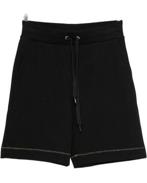 Moschino Logo-Embroidery Track Shorts - Black