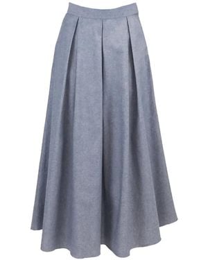 Azeeza Sheridan Midirock Mit Falten - Blau